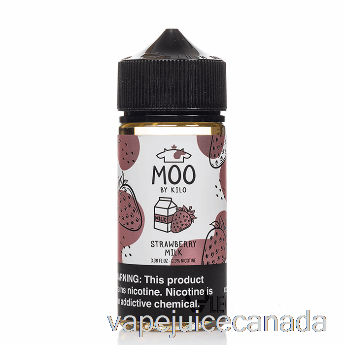 Vape Juice Strawberry Milk - MOO E-Liquids - 100mL 0mg